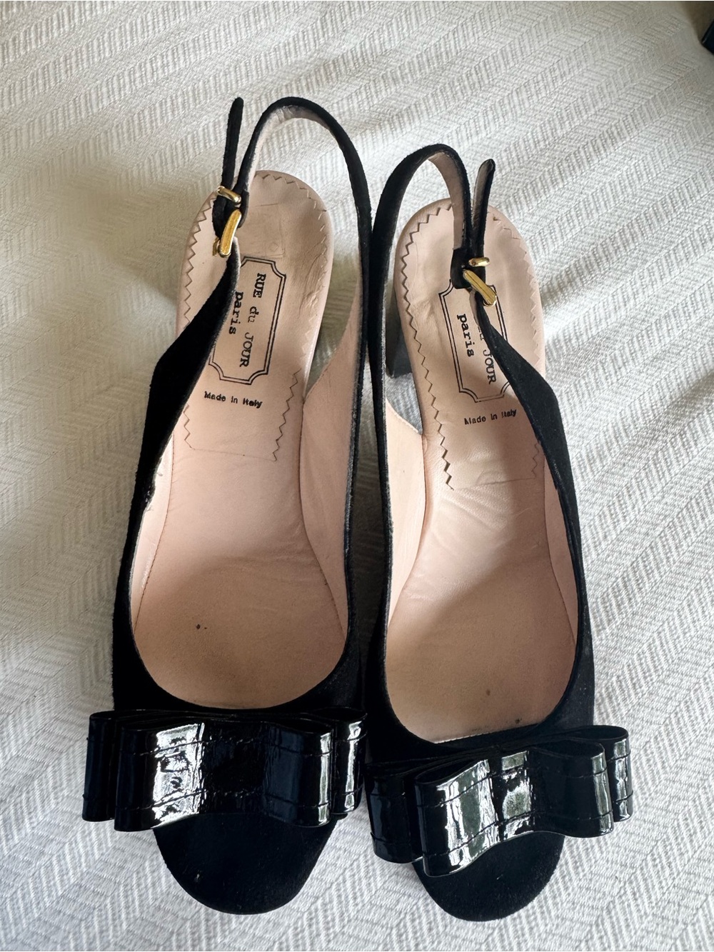 Rue du Jour Black Slingback shoes